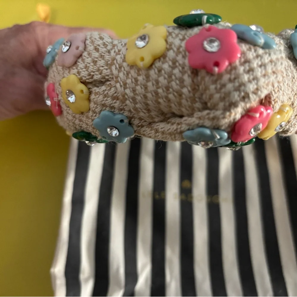 Lele Sadoughi Multicolor Floral Knit Headband EUC Worn once - Picture 4 of 7